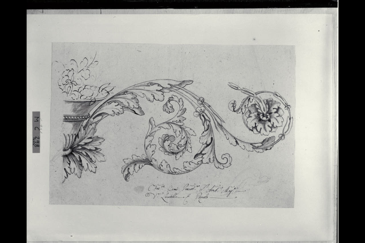 Idea per la facciata di un comò (disegno) di Maggiolini (bottega) (secc. XVIII/ XIX)