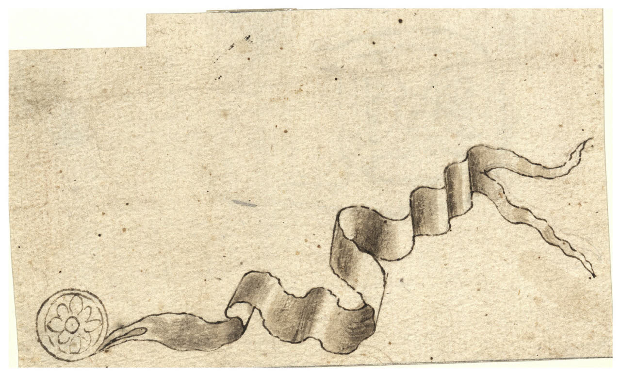 Nastro con borchia (disegno) di Maggiolini (bottega) (secc. XVIII/ XIX)