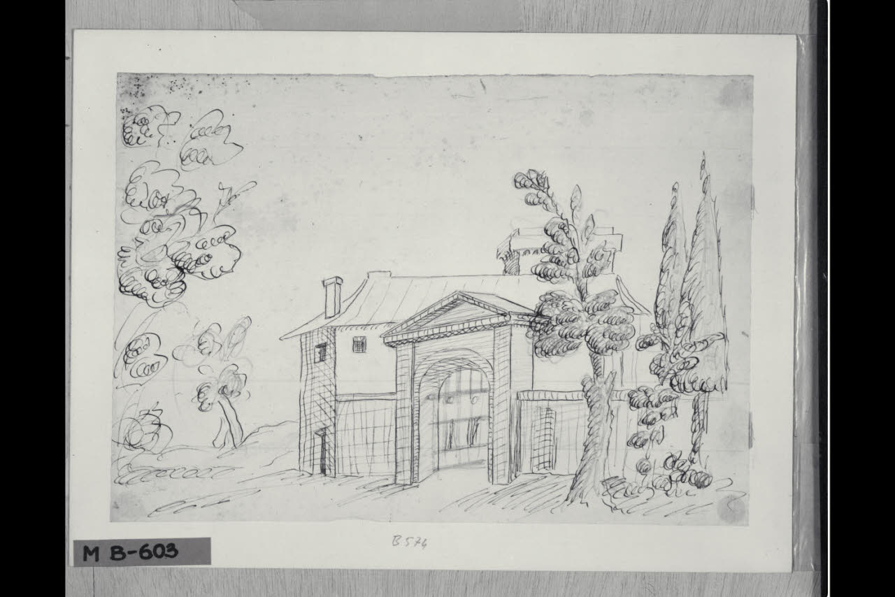 Paesaggio con alberi (disegno) di Maggiolini (bottega) (secc. XVIII/ XIX)
