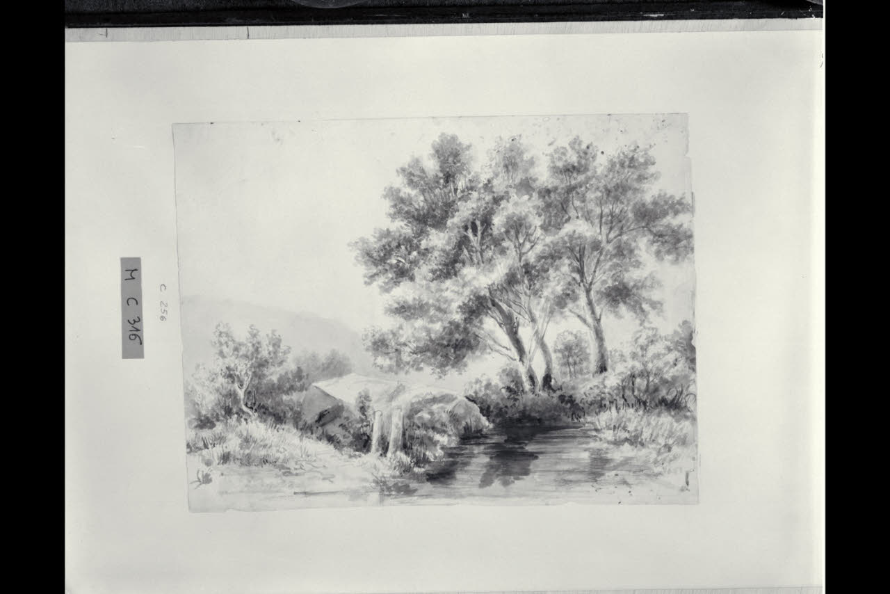 Paesaggio (disegno) di Maggiolini (bottega) (secc. XVIII/ XIX)