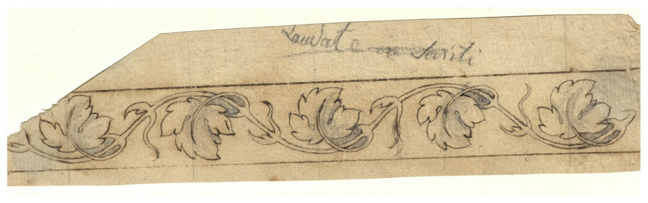 Fregio con viticcio (disegno) di Maggiolini (bottega) (secc. XVIII/ XIX)