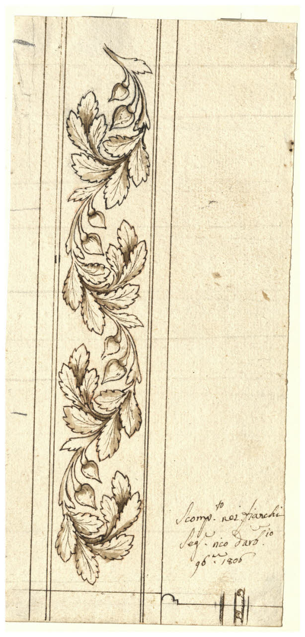 Fregio (disegno) di Maggiolini (bottega) (sec. XIX)