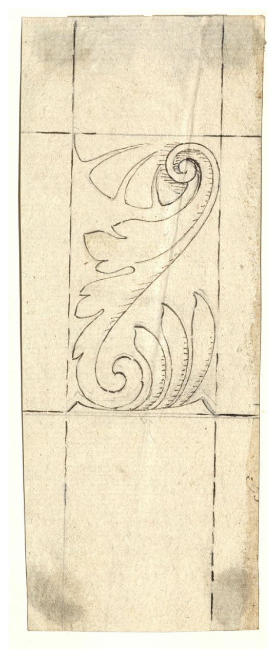 Foglia d'acanto e palmetta (disegno) di Maggiolini (bottega) (secc. XVIII/ XIX)