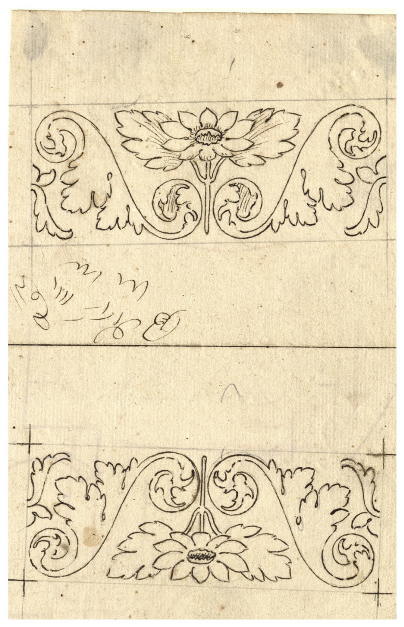 Studi per bordure (disegno) di Maggiolini (bottega) (secc. XVIII/ XIX)