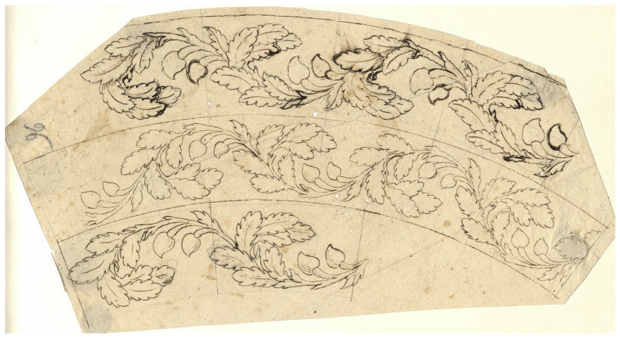 Bordure con ramoscelli (disegno) di Maggiolini (bottega) (secc. XVIII/ XIX)