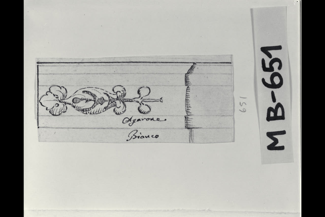 Studio di elemento ornamentale (disegno) di Maggiolini (bottega) (secc. XVIII/ XIX)