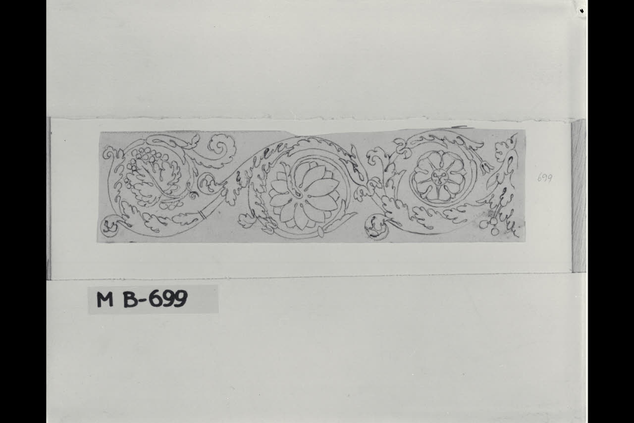 Studio di fregio con girale d'acanto (disegno) di Maggiolini (bottega) (secc. XVIII/ XIX)