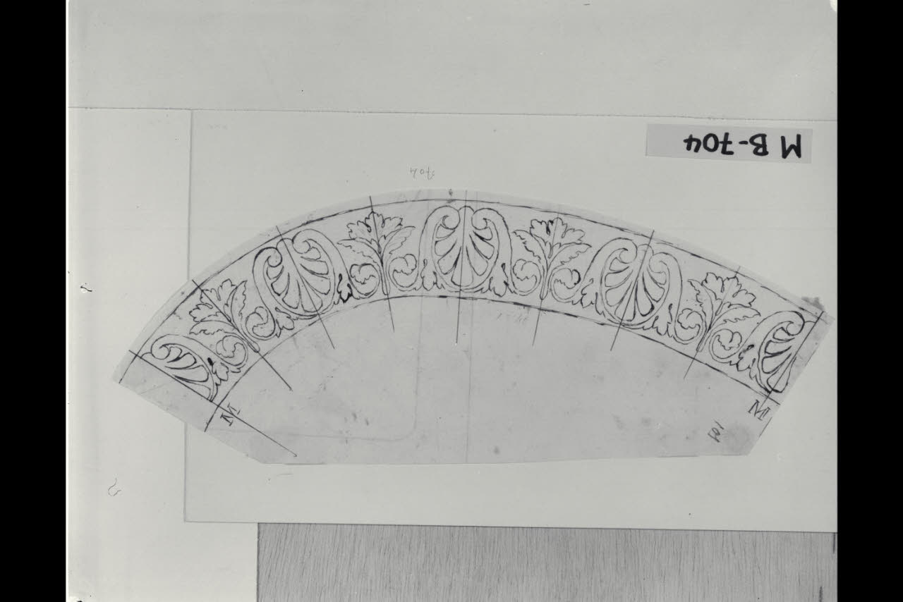 Studio di fregio incurvato (disegno) di Maggiolini (bottega) (secc. XVIII/ XIX)