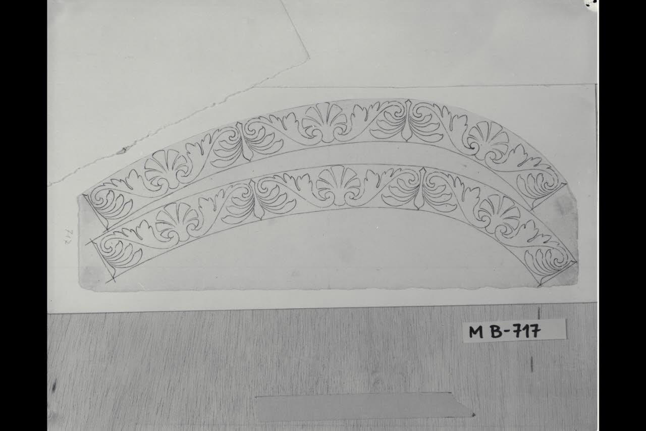 Due studi di fregi curvilinei (disegno) di Maggiolini (bottega) (secc. XVIII/ XIX)