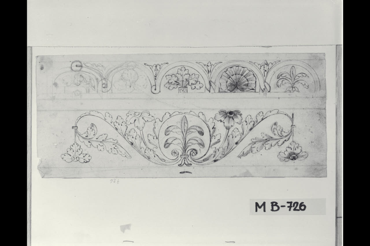 Due studi di fregi (disegno) di Maggiolini (bottega) (secc. XVIII/ XIX)