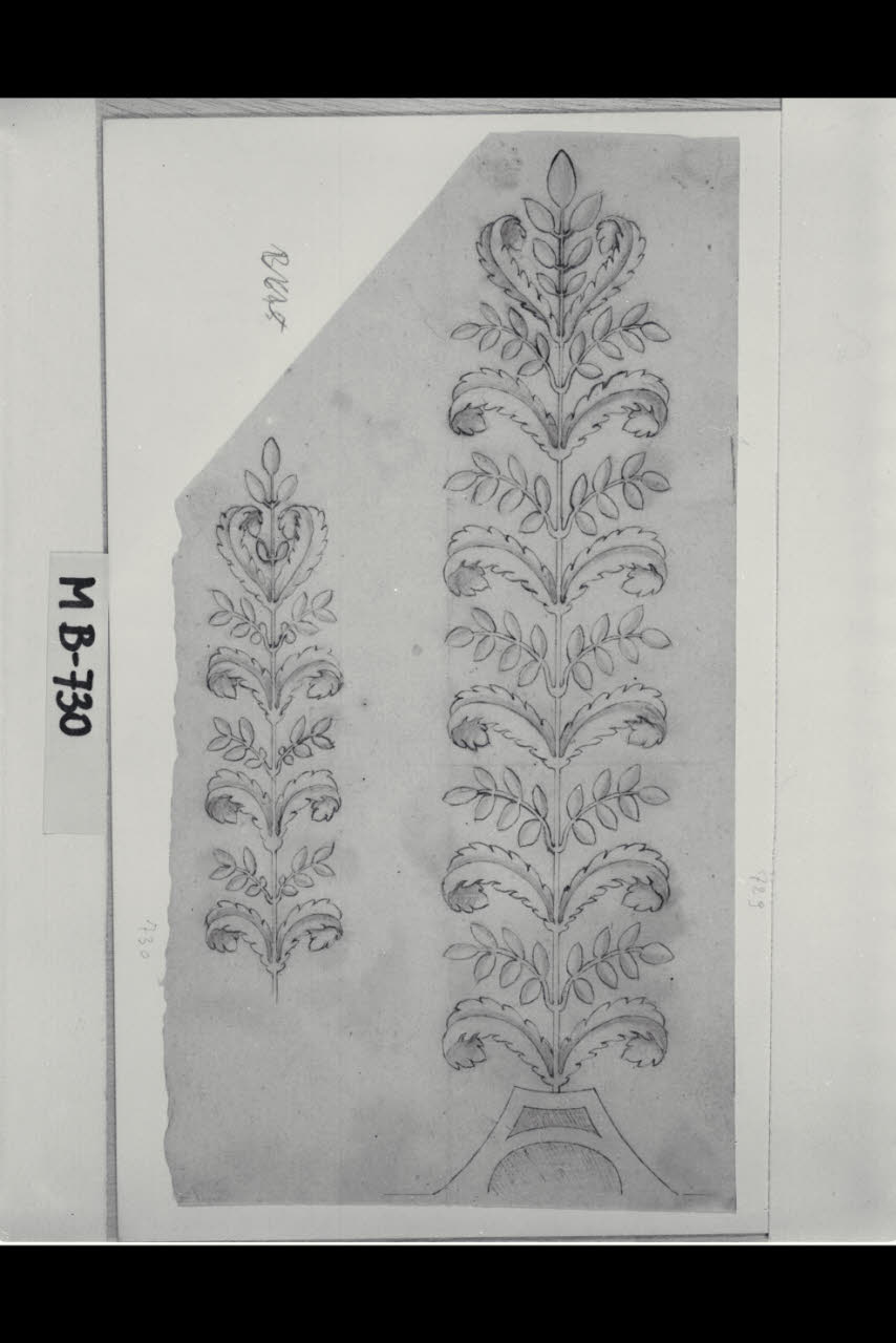 Due studi di fregi (disegno) di Maggiolini (bottega) (secc. XVIII/ XIX)