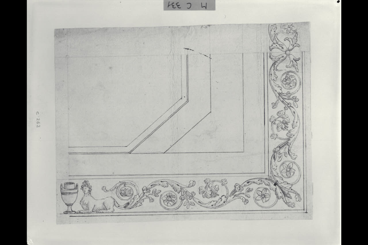 Incorniciatura (disegno) di Maggiolini (bottega) (secc. XVIII/ XIX)