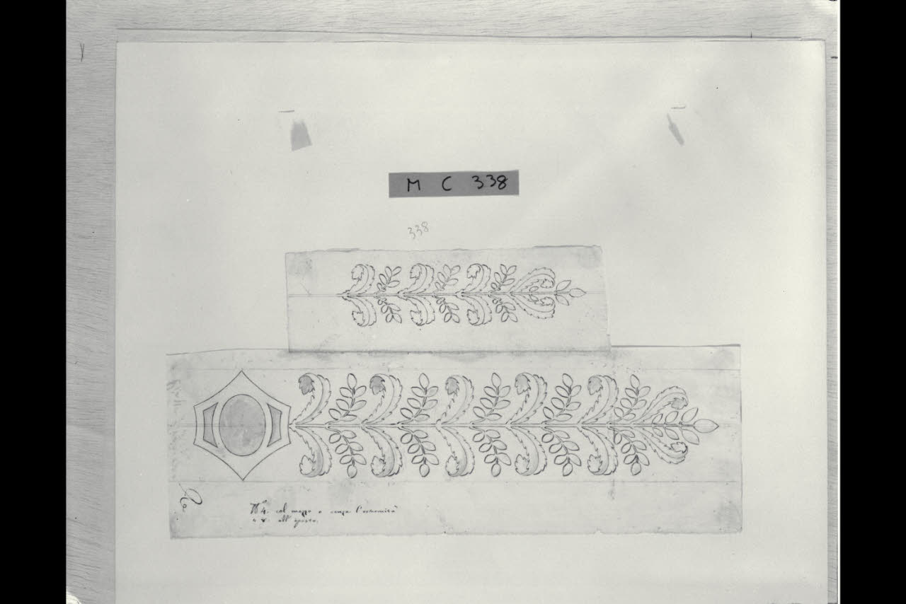 Due studi di fregi (disegno) di Maggiolini (bottega) (secc. XVIII/ XIX)