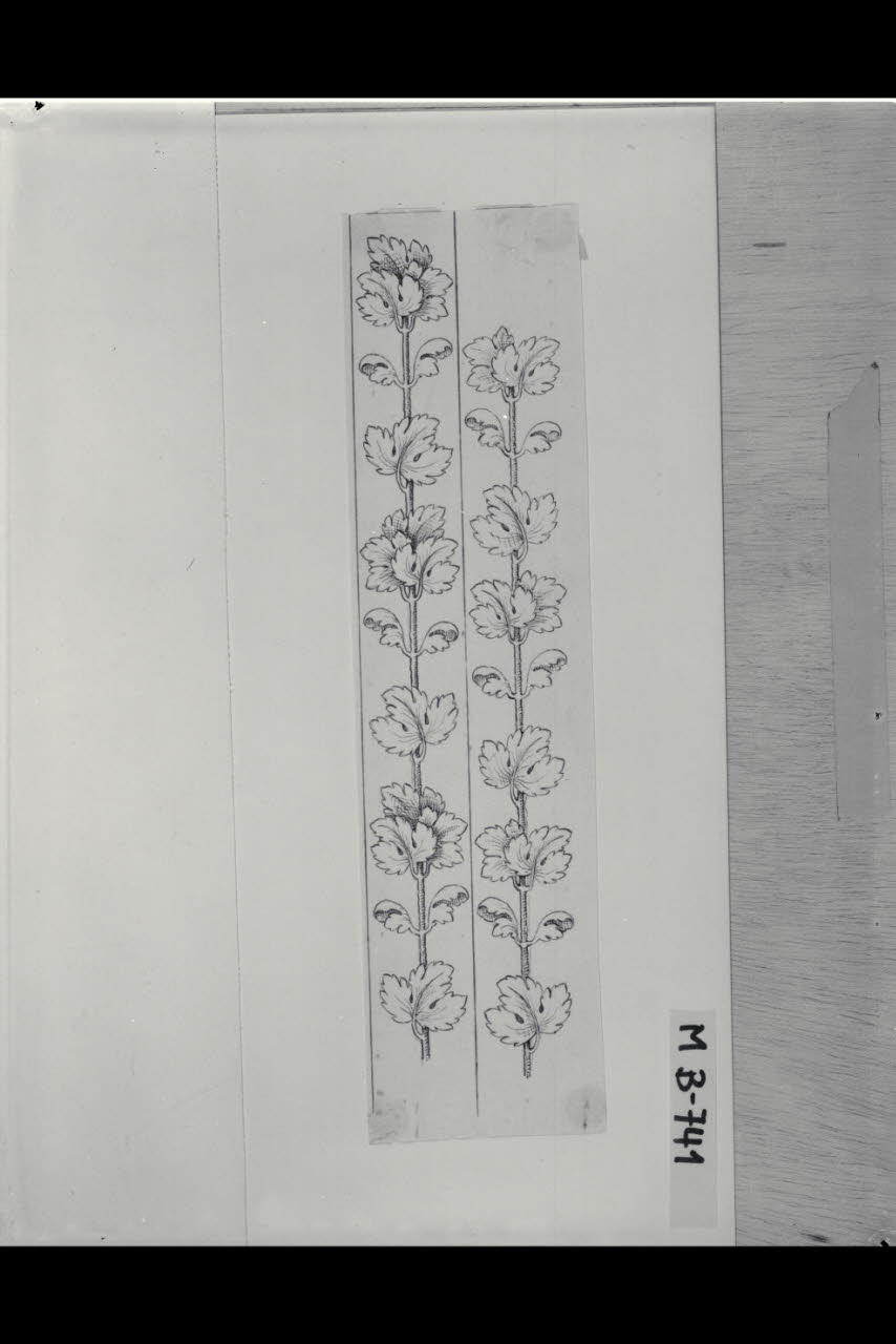 Due studi di bordure (disegno) di Maggiolini (bottega) (secc. XVIII/ XIX)