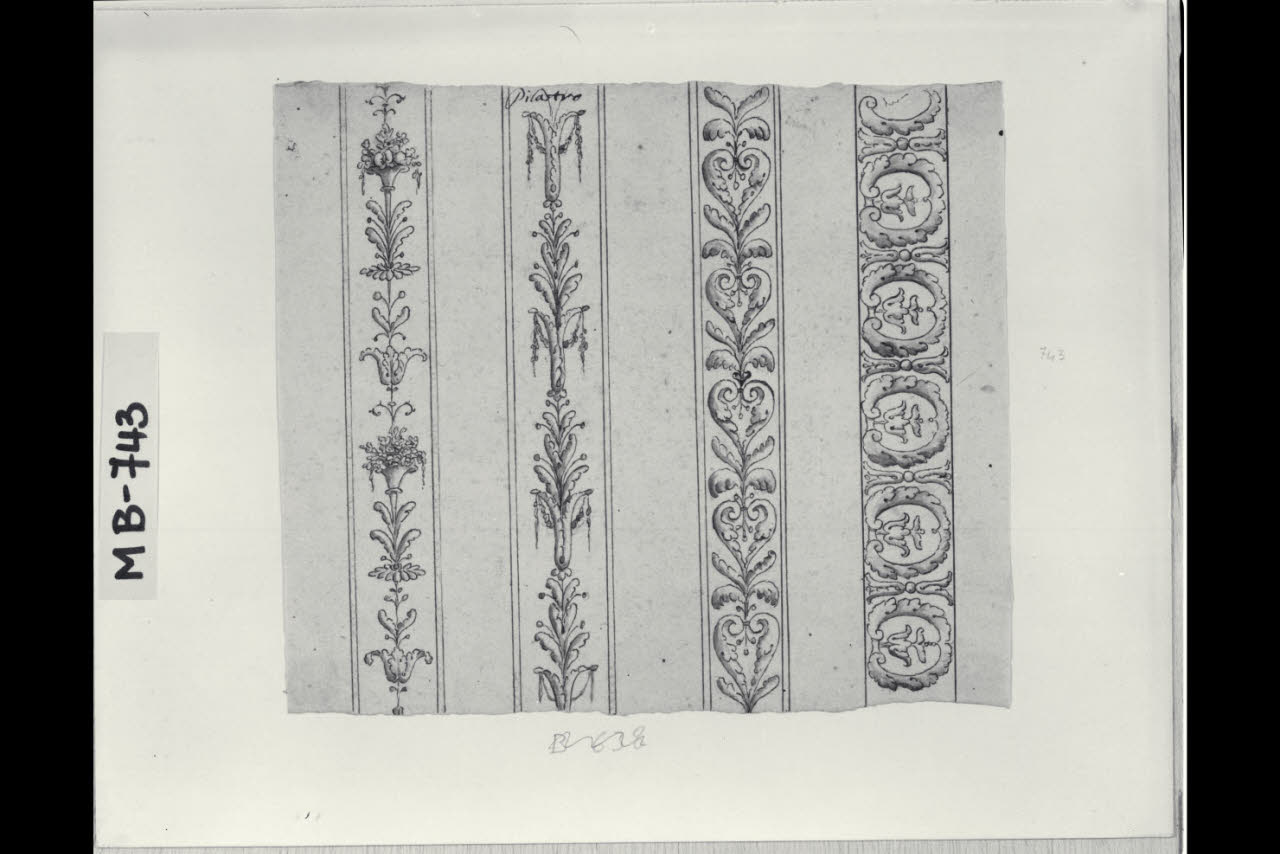 Studi di fregi e bordure (disegno) di Maggiolini (bottega) (secc. XVIII/ XIX)