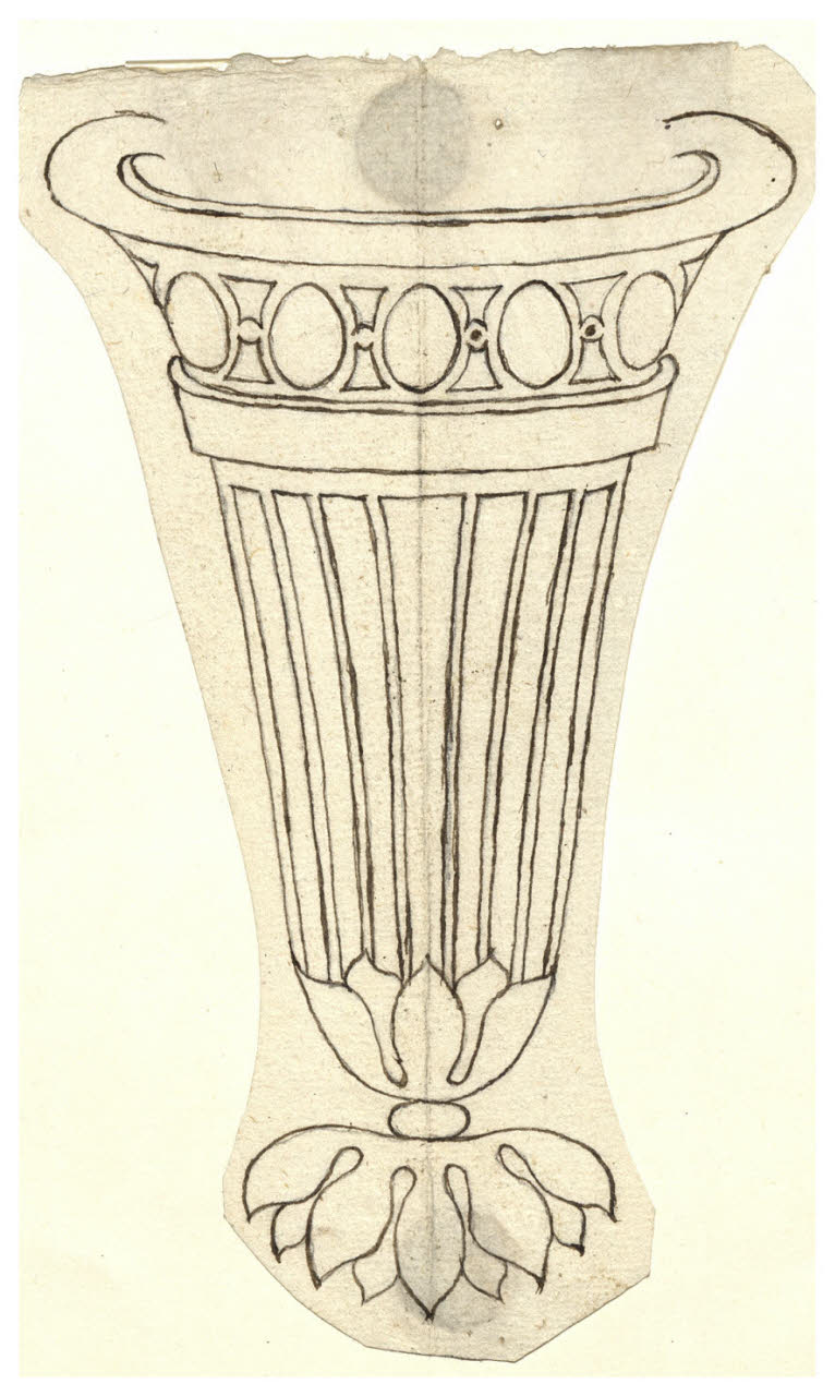 Motivo decorativo a vaso (disegno) di Maggiolini (bottega) (secc. XVIII/ XIX)