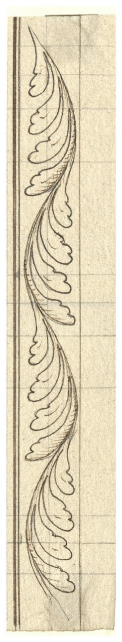 Bordura fogliacea (disegno) di Maggiolini (bottega) (secc. XVIII/ XIX)