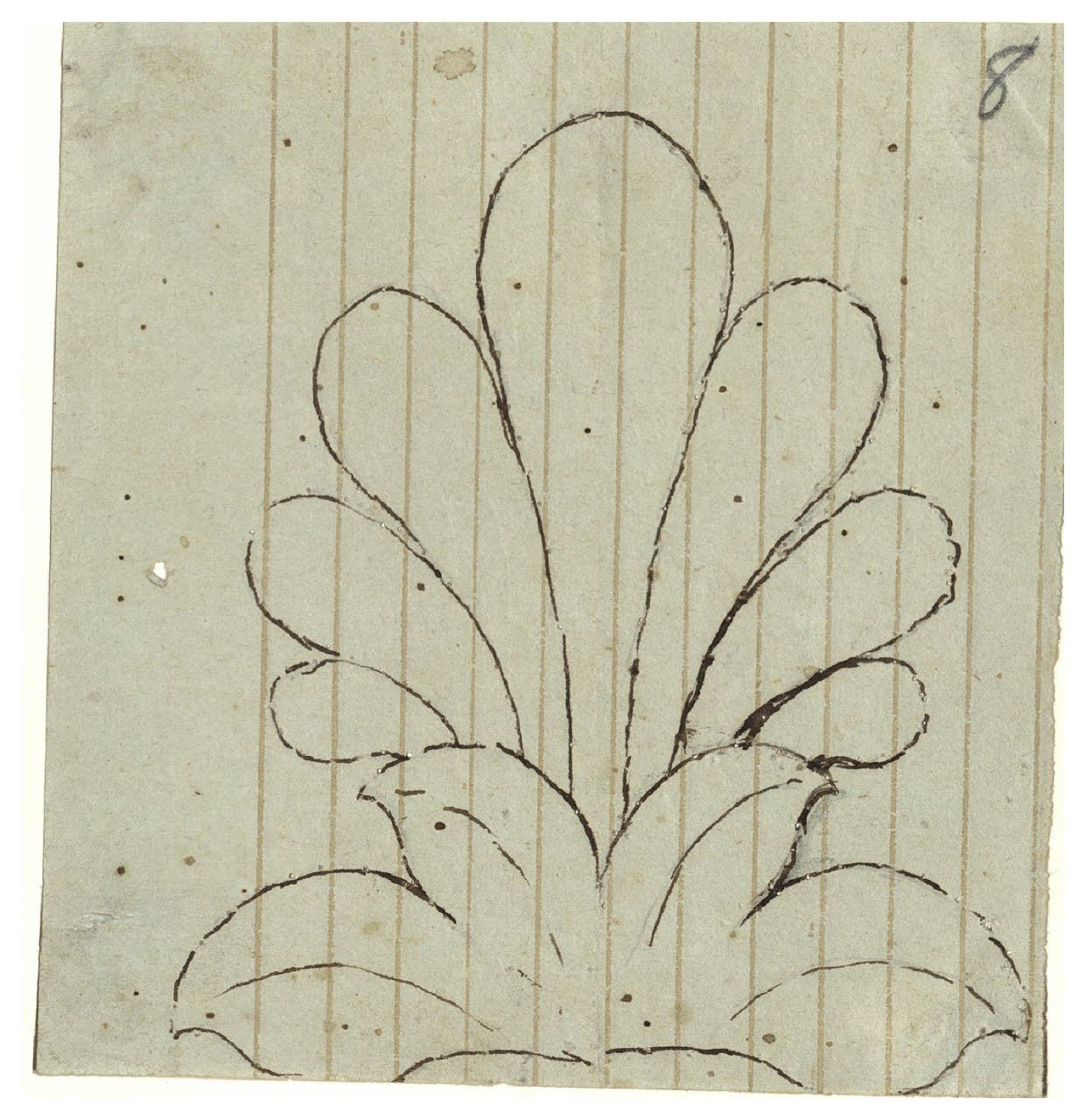Profilo di antemione (disegno) di Maggiolini (bottega) (secc. XVIII/ XIX)