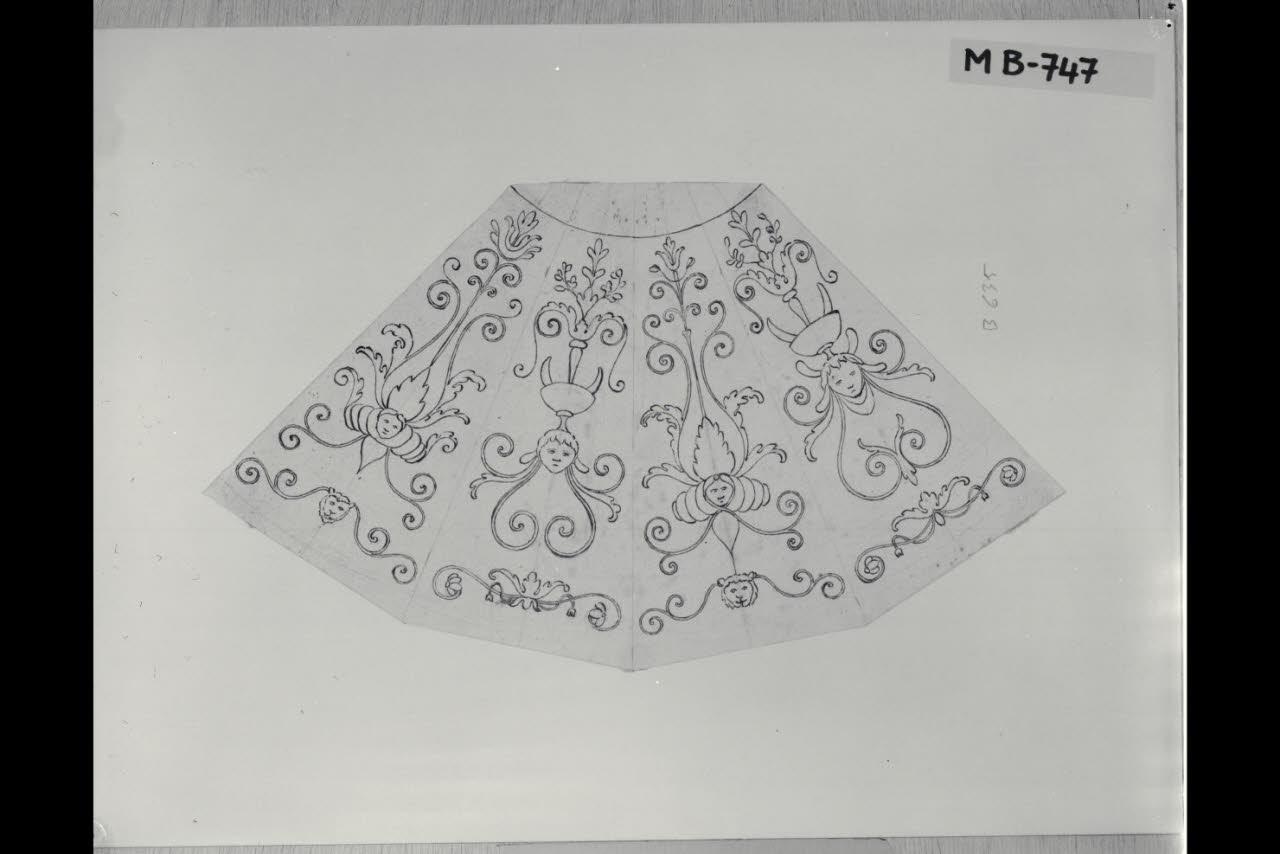 Particolare decorativo (disegno) di Maggiolini (bottega) (secc. XVIII/ XIX)