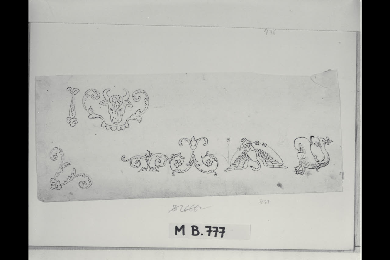Studi di particolari ornamentali (disegno) di Maggiolini (bottega) (secc. XVIII/ XIX)