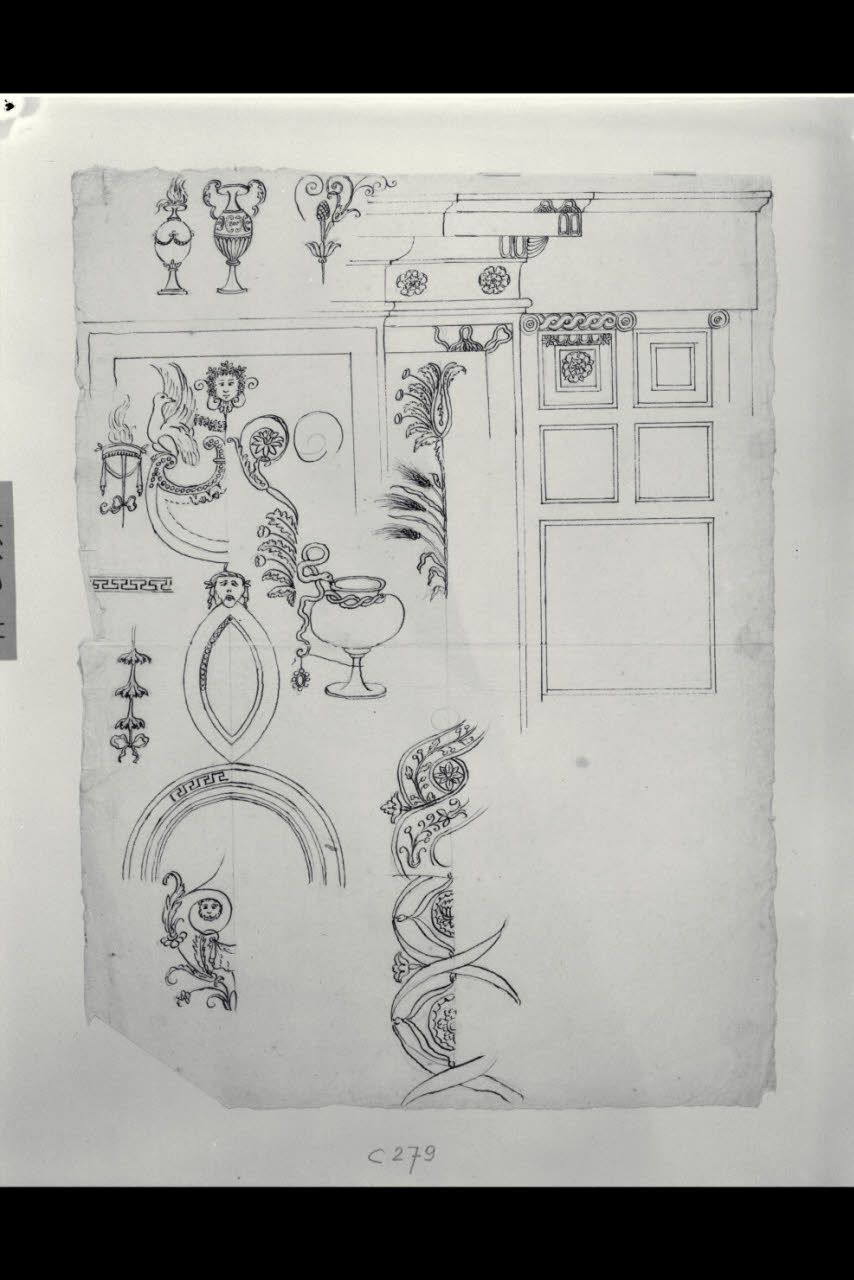 Appunti ornamentali (disegno) di Maggiolini (bottega) (secc. XVIII/ XIX)