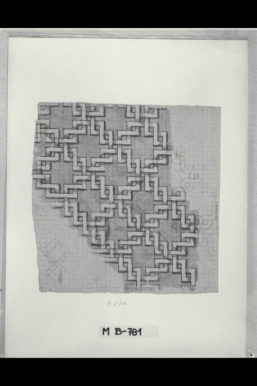 Studio di ornato geometrico (disegno) di Maggiolini (bottega) (secc. XVIII/ XIX)