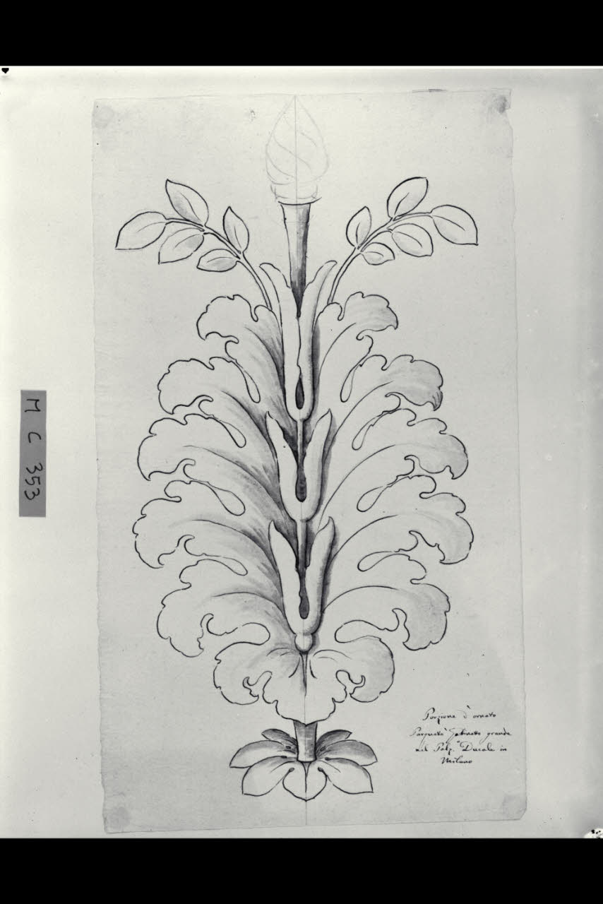 Studio per parquet (disegno) di Maggiolini (bottega) (secc. XVIII/ XIX)