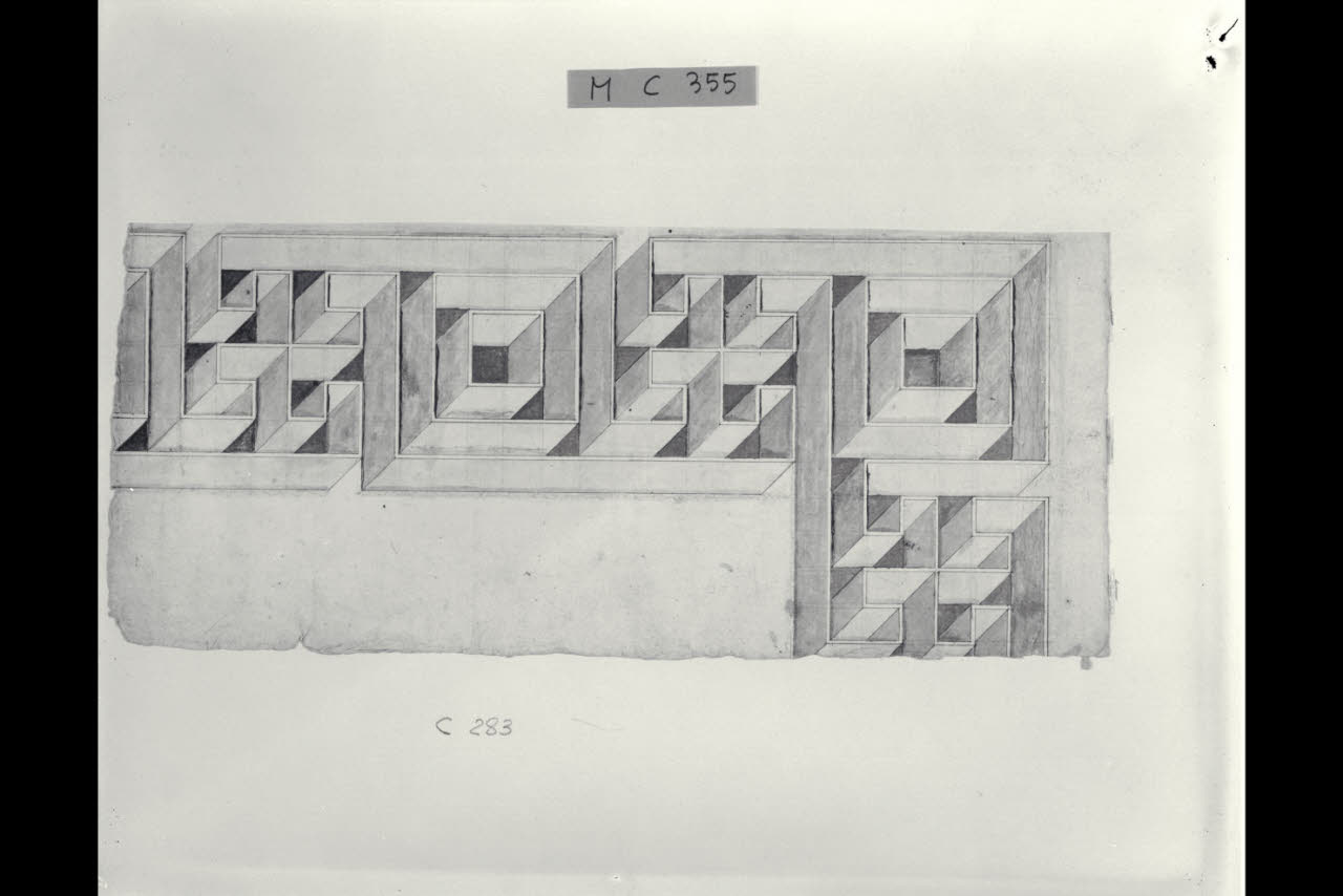 Studi per pavimenti (disegno) di Maggiolini (bottega) (secc. XVIII/ XIX)