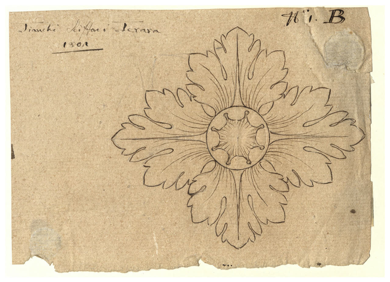 Rosone (disegno) di Maggiolini (bottega) (secc. XVIII/ XIX)