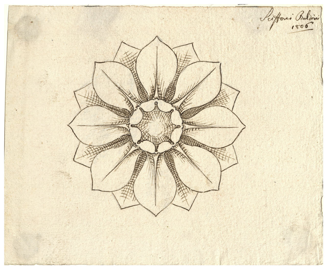 Rosone (disegno) di Maggiolini (bottega) (sec. XIX)