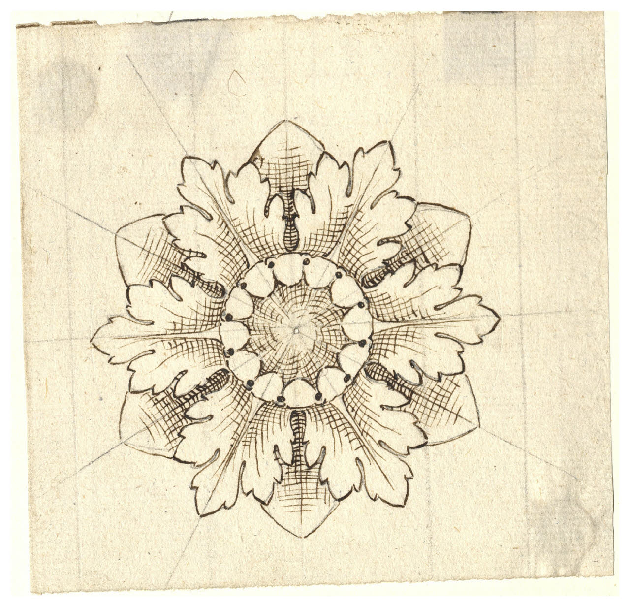 Rosone (disegno) di Maggiolini (bottega) (secc. XVIII/ XIX)