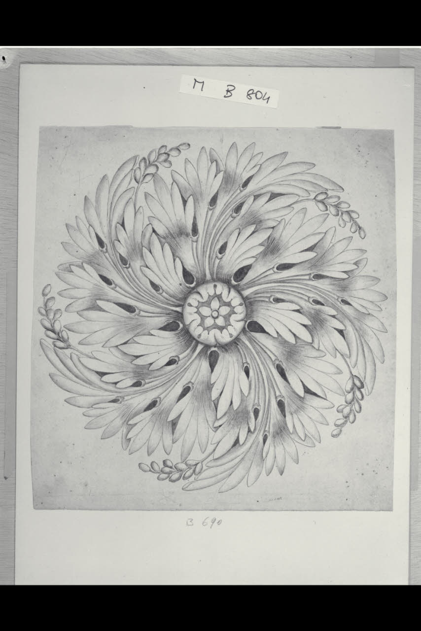 Rosone (disegno) di Maggiolini (bottega) (secc. XVIII/ XIX)