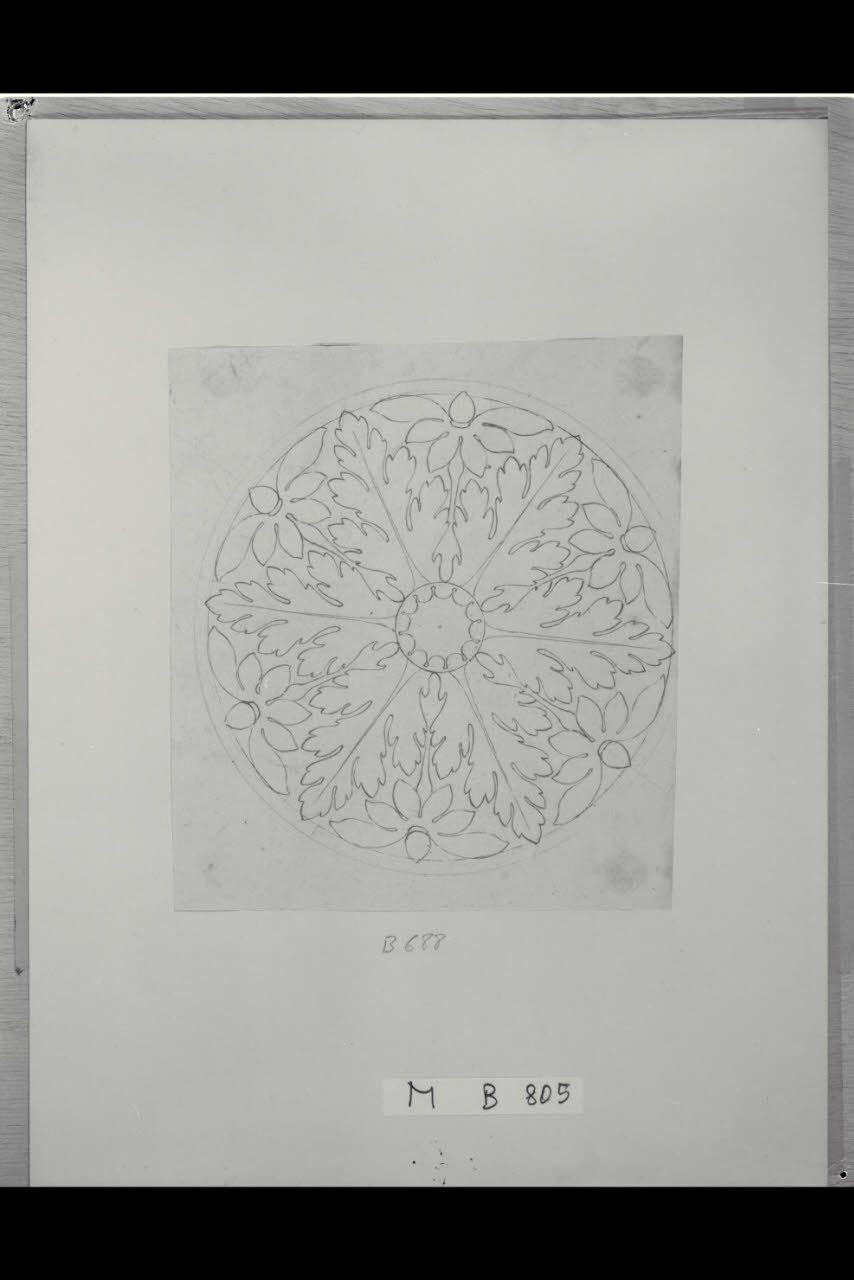 Rosone (disegno) di Maggiolini (bottega) (secc. XVIII/ XIX)