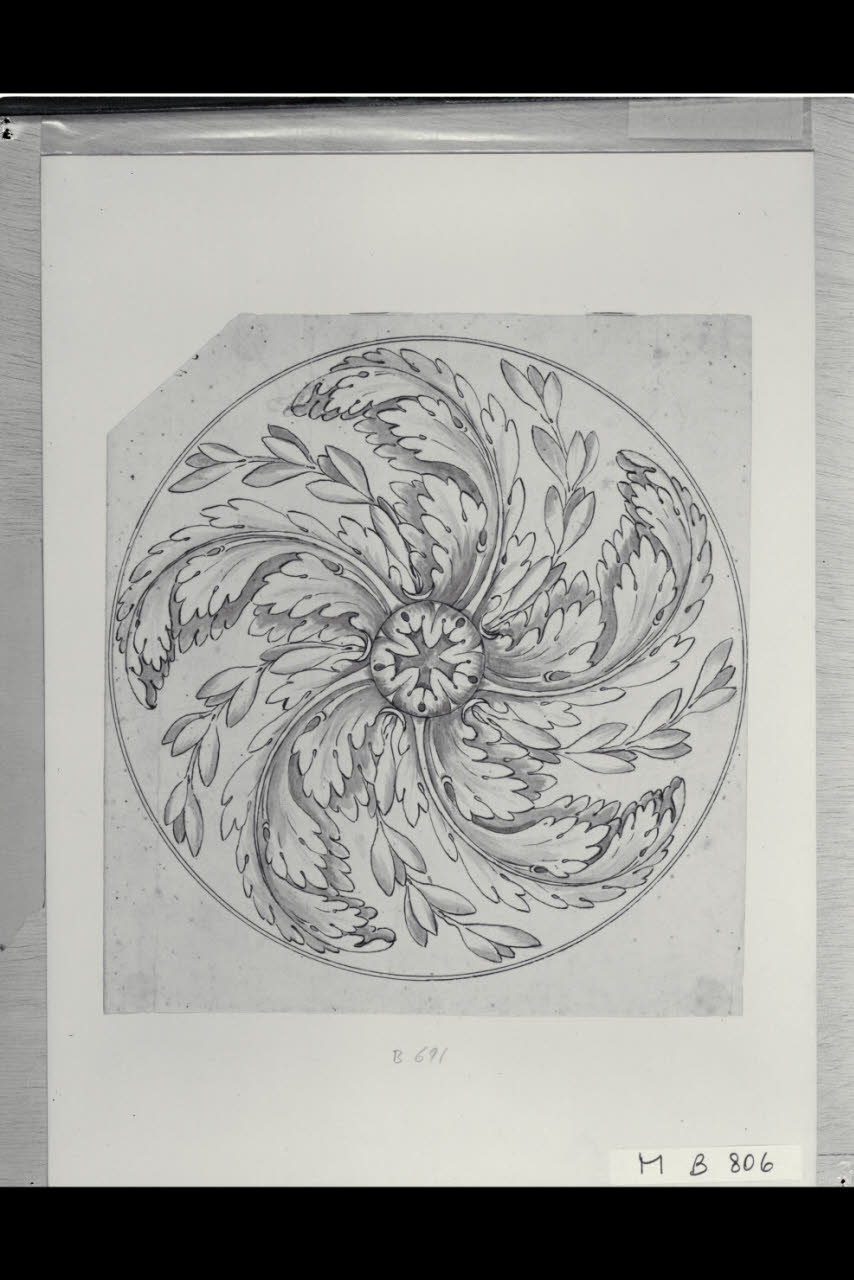 Rosone (disegno) di Maggiolini (bottega) (secc. XVIII/ XIX)