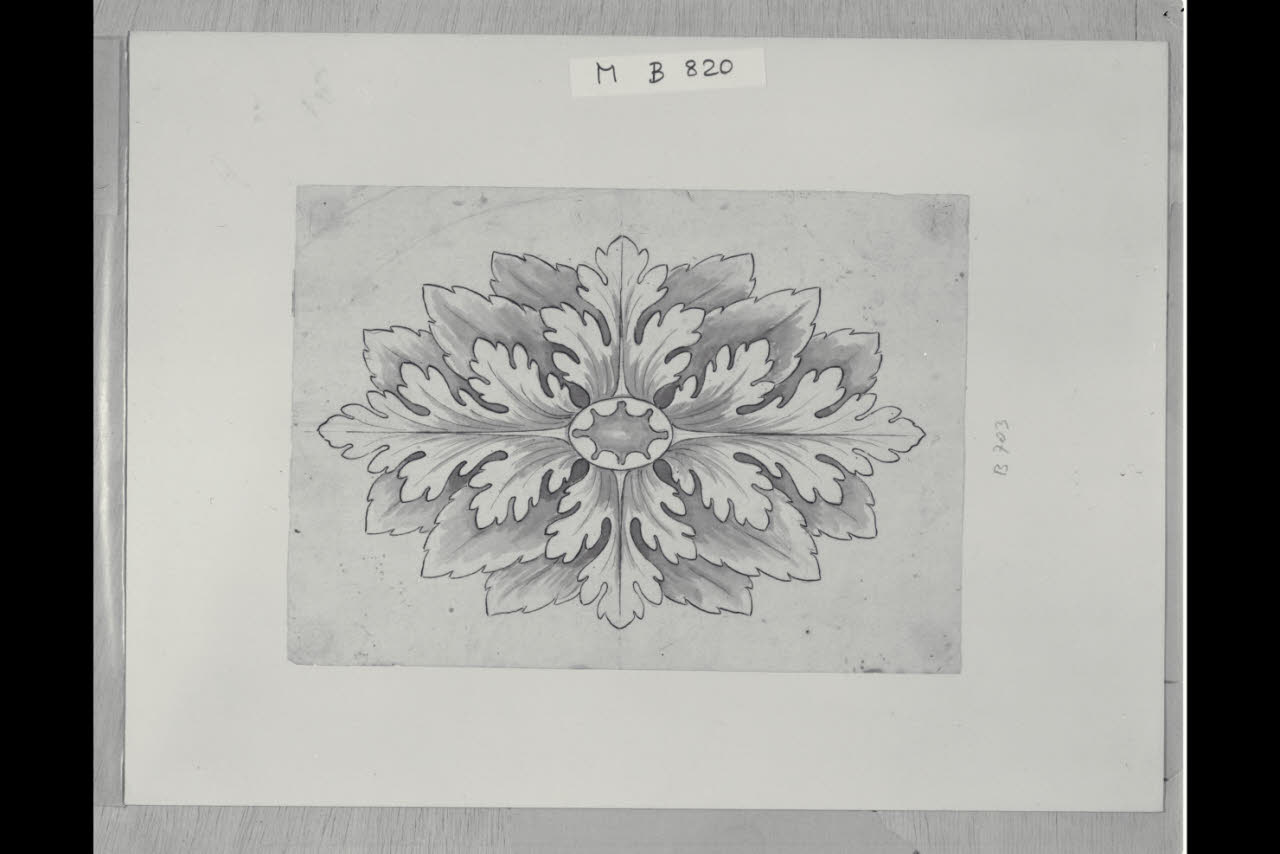 Rosone (disegno) di Maggiolini (bottega) (secc. XVIII/ XIX)