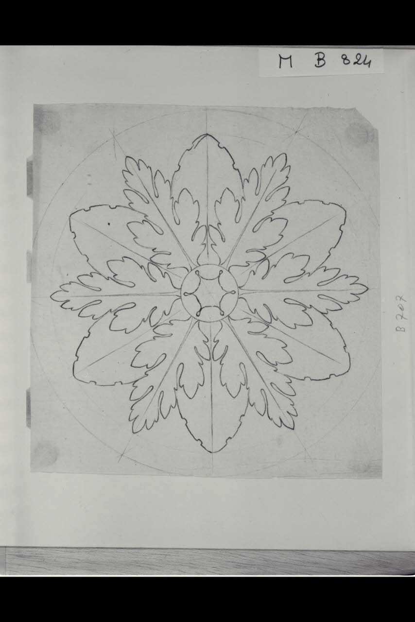 Rosone (disegno) di Maggiolini (bottega) (secc. XVIII/ XIX)