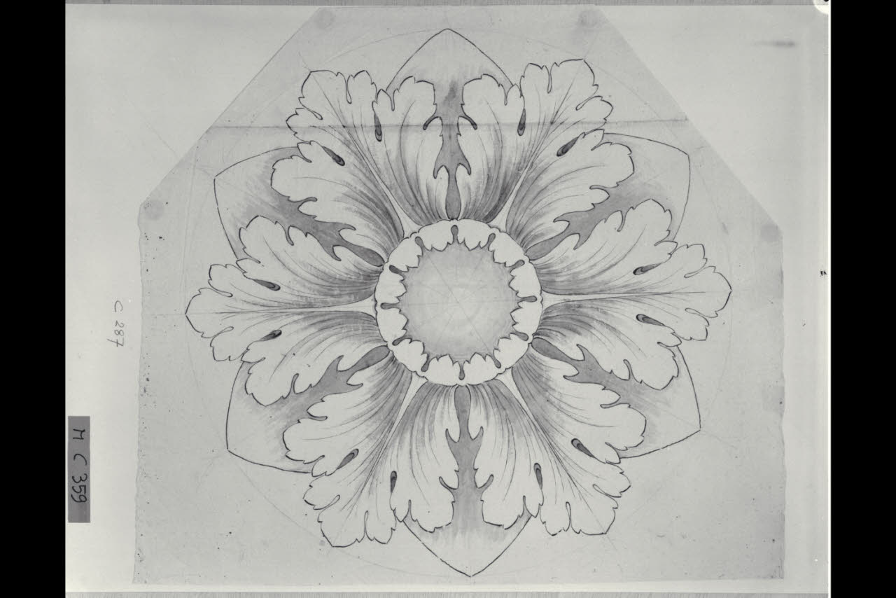 Rosone (disegno) di Maggiolini (bottega) (secc. XVIII/ XIX)