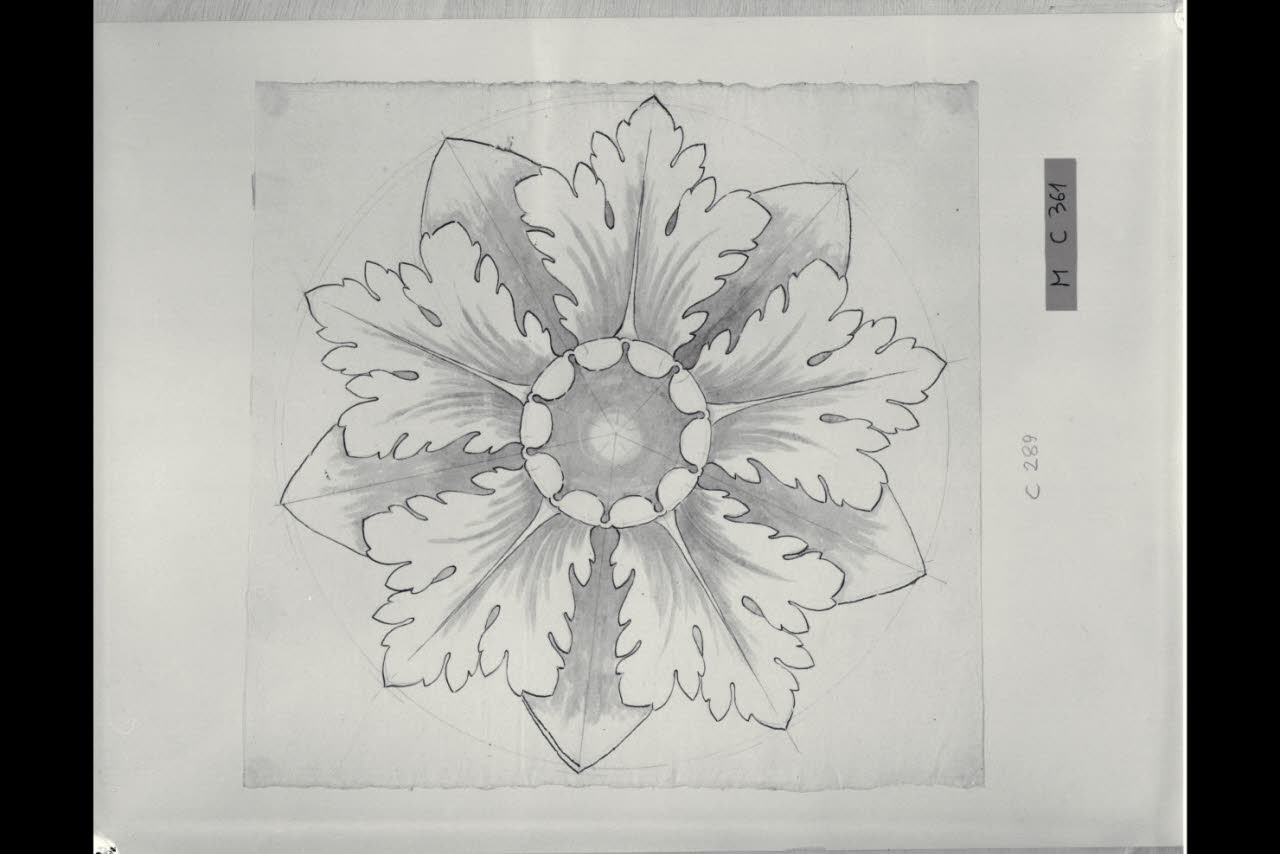 Rosone (disegno) di Maggiolini (bottega) (secc. XVIII/ XIX)