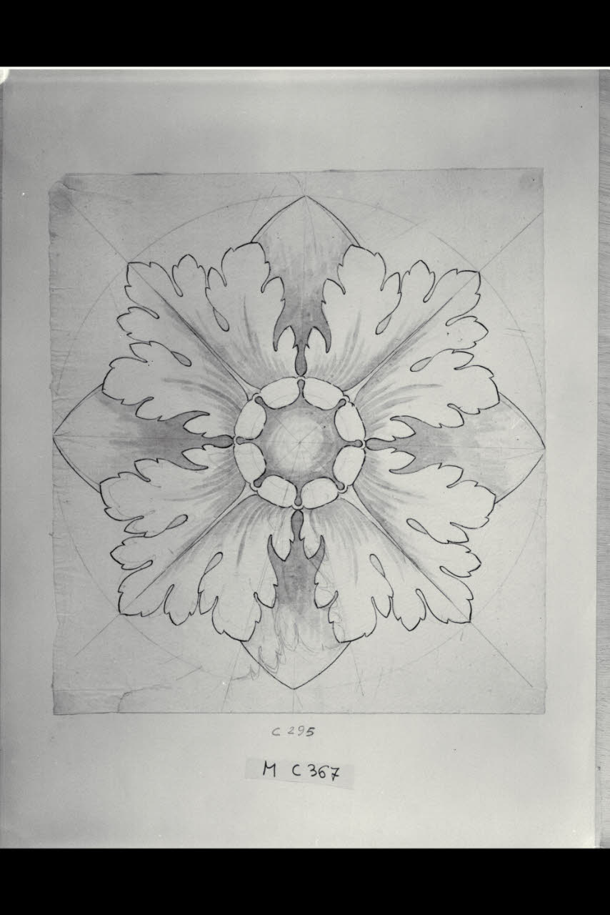 Rosone (disegno) di Maggiolini (bottega) (secc. XVIII/ XIX)