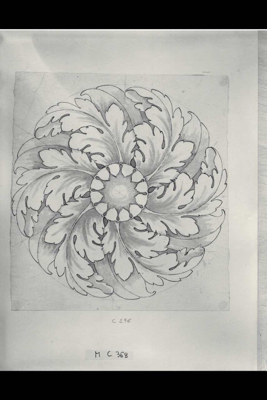 Rosone (disegno) di Maggiolini (bottega) (secc. XVIII/ XIX)