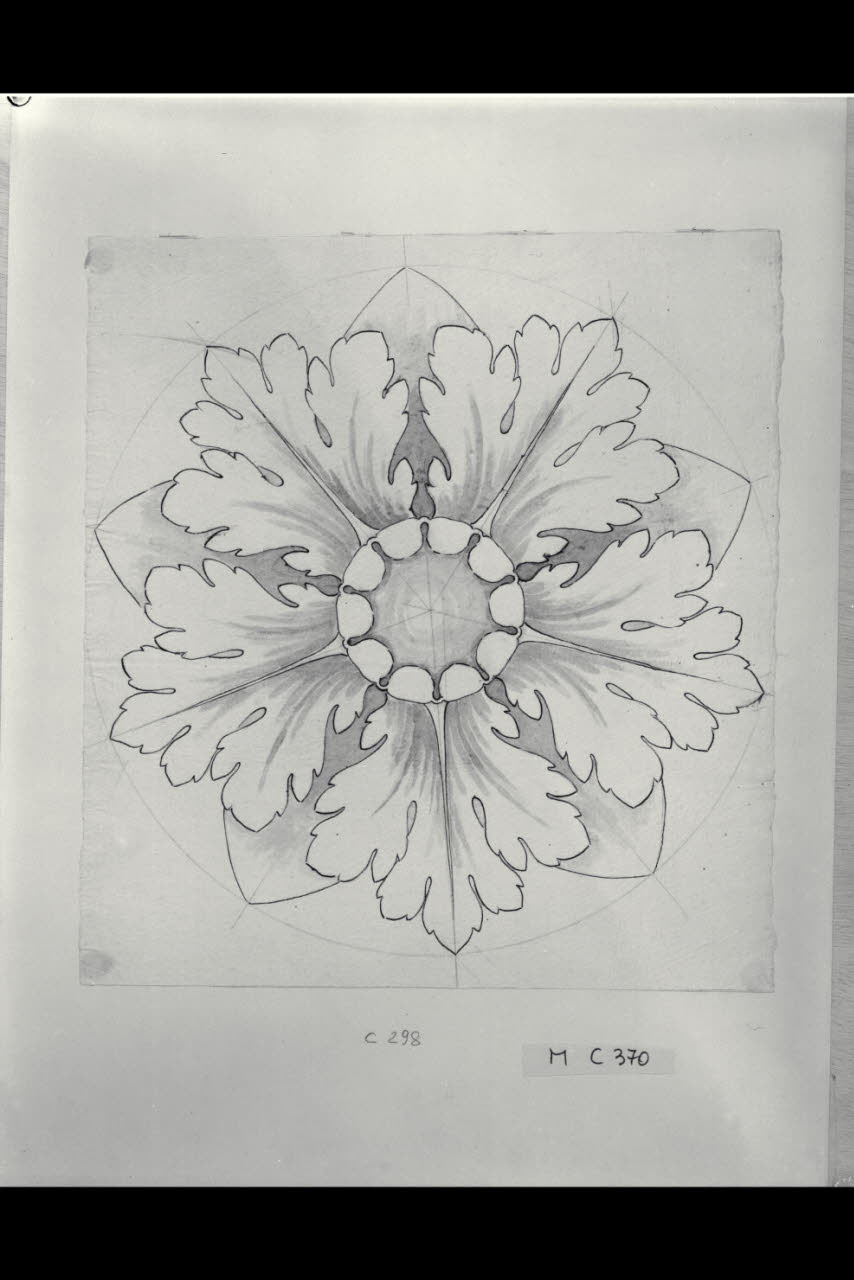 Rosone (disegno) di Maggiolini (bottega) (secc. XVIII/ XIX)