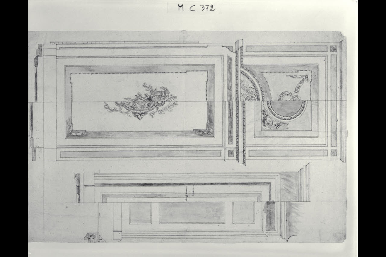 Progetti alternativi di porte con sopraporte (disegno) di Maggiolini (bottega) (secc. XVIII/ XIX)
