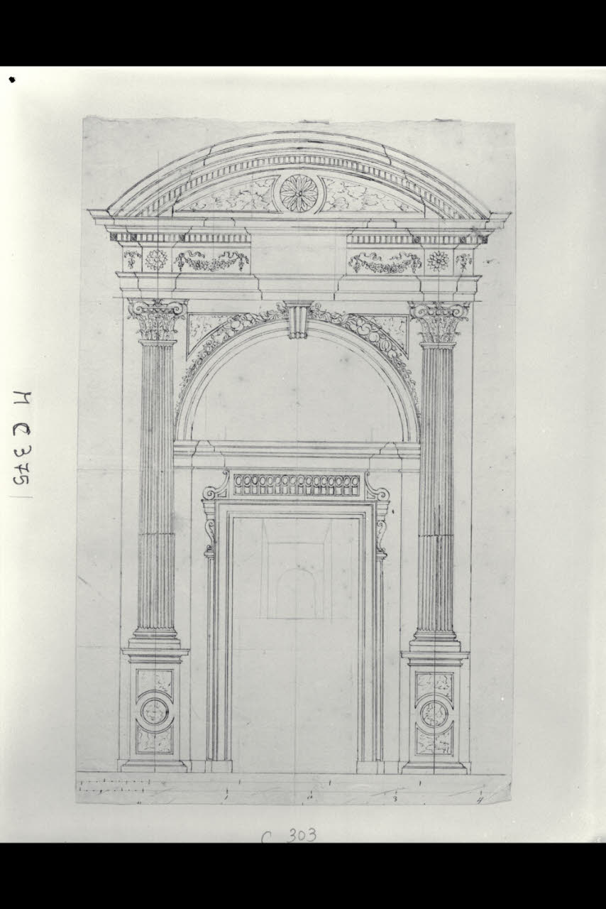 Portale (disegno) di Maggiolini (bottega) (secc. XVIII/ XIX)