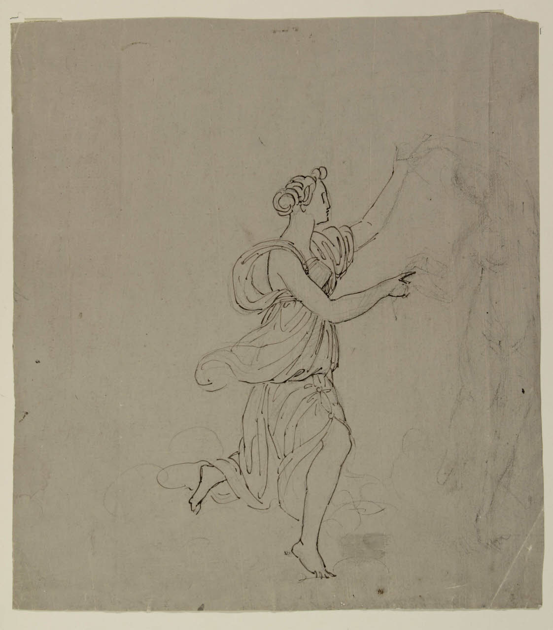 Due figure femminili danzanti, Due figure femminili danzanti (disegno) di Bison, Giuseppe Bernardino (secc. XVIII/ XIX)