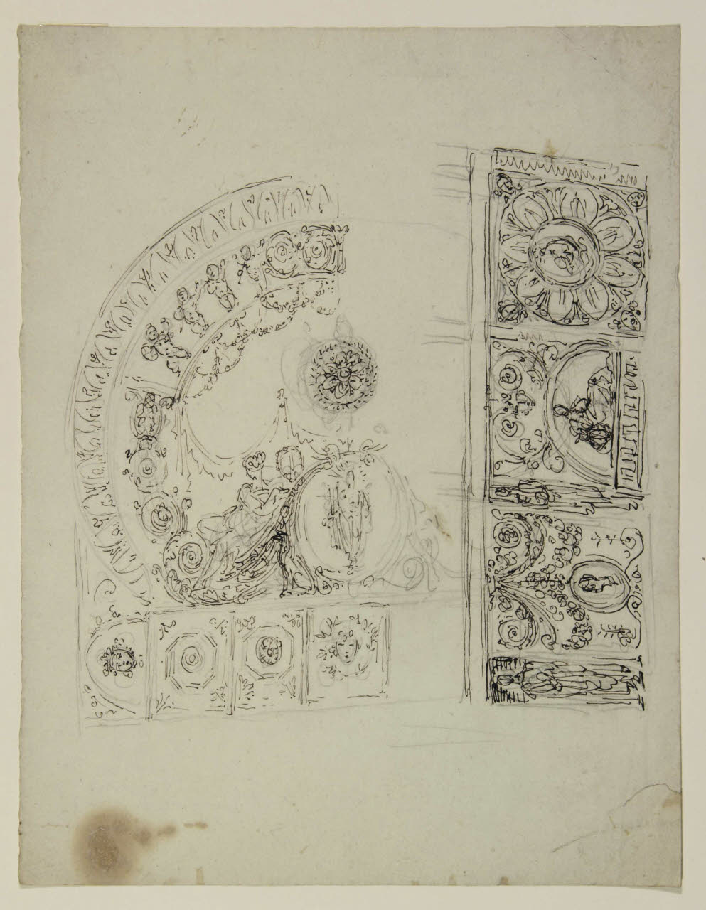 Studi di ornati e decorazioni, Studi di ornati e decorazioni (disegno) di Bison, Giuseppe Bernardino (secc. XVIII/ XIX)