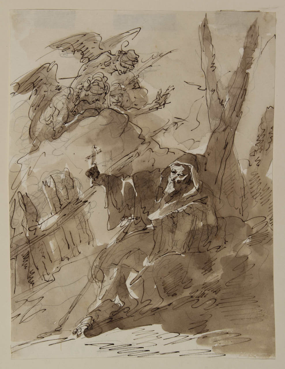 Le tentazioni di sant'Antonio abate, Le tentazioni di sant'Antonio abate (disegno) di Bison, Giuseppe Bernardino (secc. XVIII/ XIX)