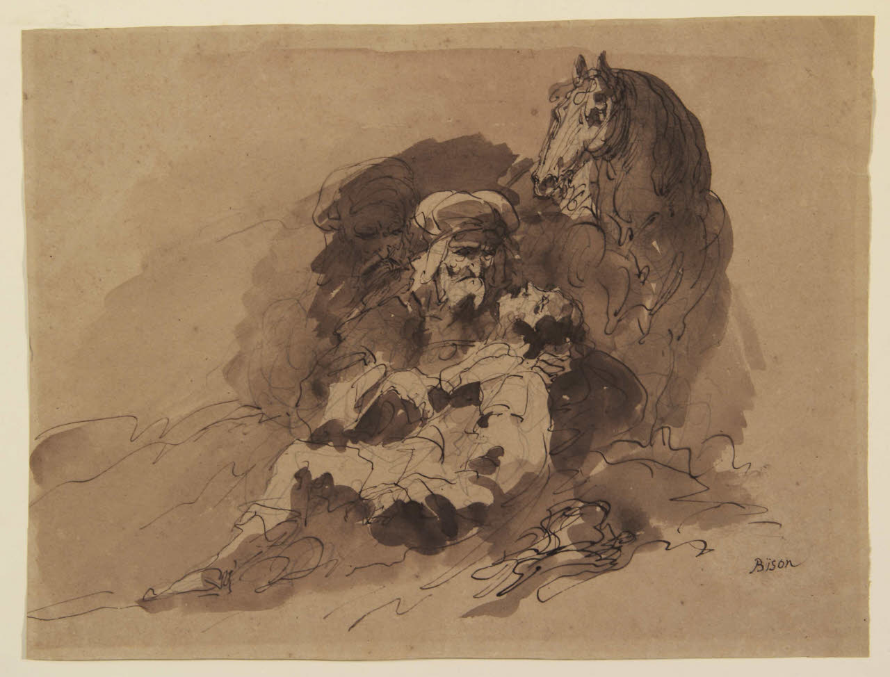 Il buon samaritano, Il buon samaritano (disegno) di Bison, Giuseppe Bernardino (secc. XVIII/ XIX)
