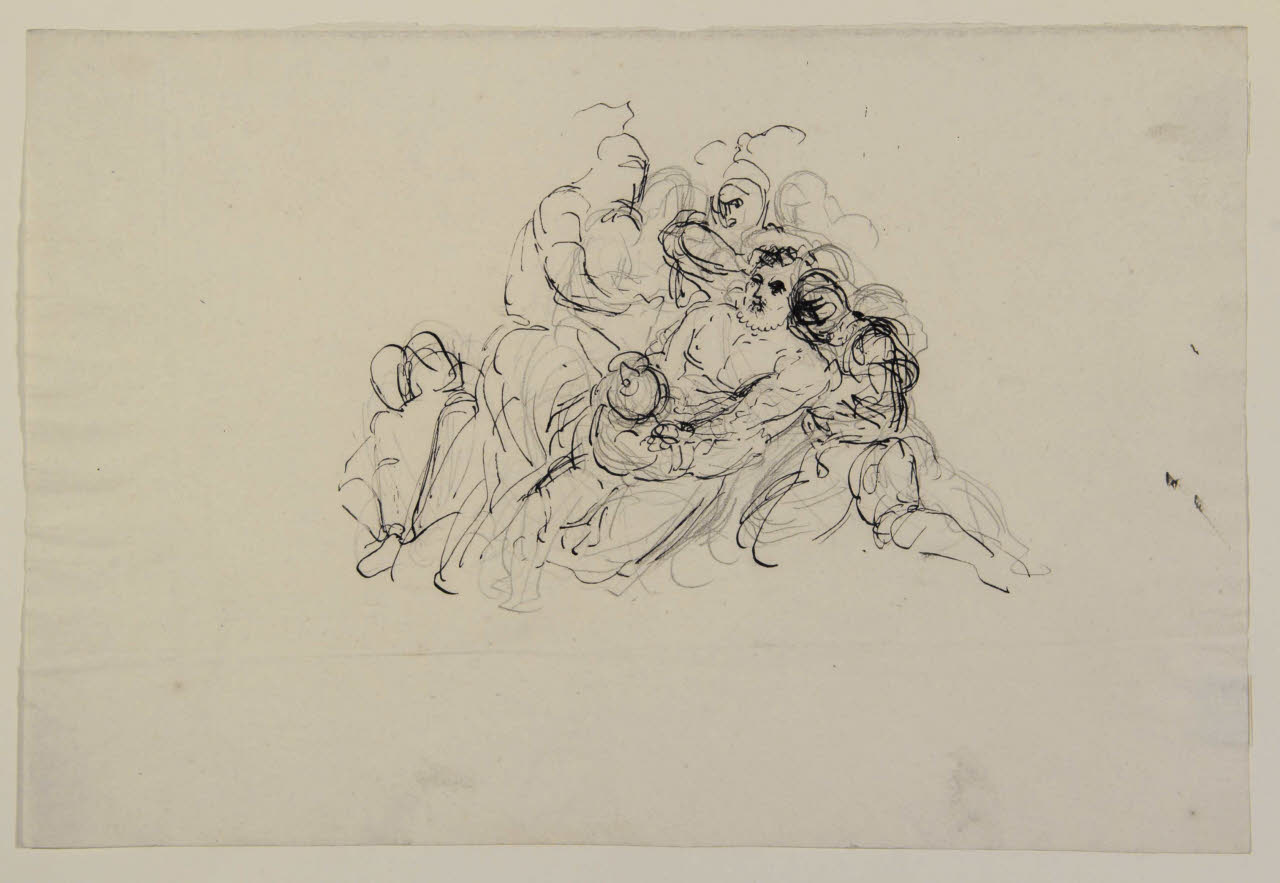 Studio per gruppo di figure, Studio per gruppo di figure (disegno) di Bison, Giuseppe Bernardino (secc. XVIII/ XIX)