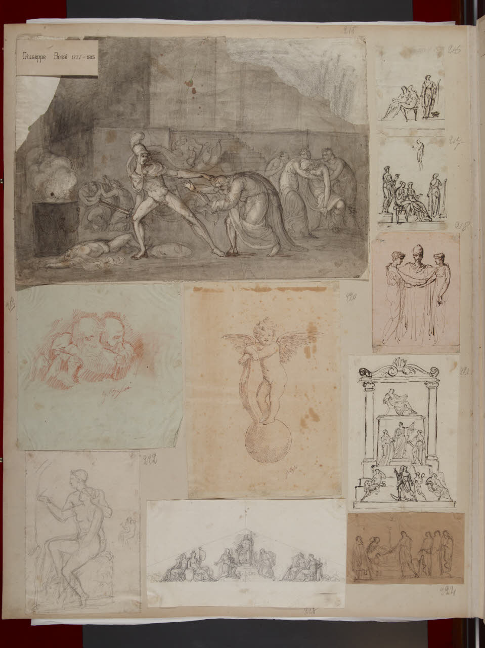 Scena allegorica (disegno) di Bossi, Giuseppe (secc. XVIII/ XIX)