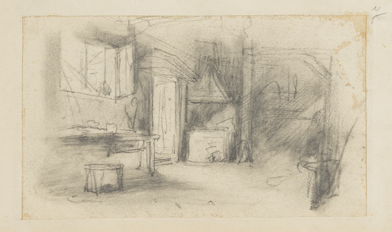 Interno di cucina, Interno di cucina (disegno) di Durini, Alessandro (sec. XIX)